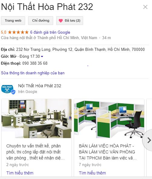 showroom nội thất hòa phát